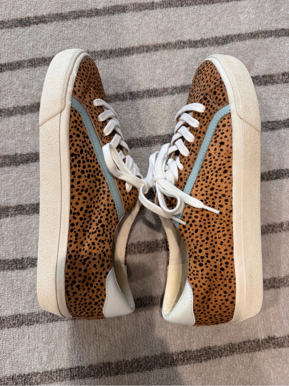Madewell Leopard-Print Sneakers with Light Blue Stripe - Picture 6 of 8